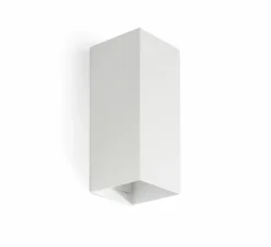 Applique murale, Lune 2L, lisse, blanc, L8cm, H15,5cm - Faro