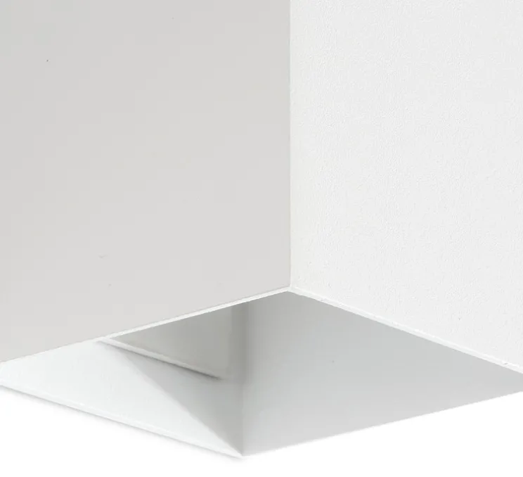 Applique murale, Lune 2L, lisse, blanc, L8cm, H15,5cm - Faro