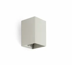 Applique murale, Lune 1L, lisse, gris, L8cm, H10cm - Faro