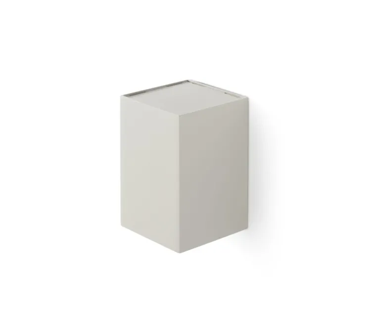 Applique murale, Lune 1L, lisse, gris, L8cm, H10cm - Faro