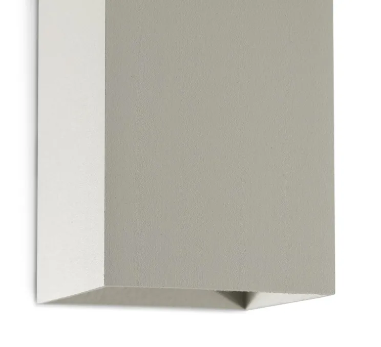 Applique murale, Lune 1L, lisse, gris, L8cm, H10cm - Faro