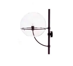 Applique murale, Lyndon, transparent, noir, H53cm - Oluce