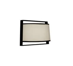 Applique murale, Macao, 551.44, noir texturé, tissu blanc, L35cm, H23cm - Tooy