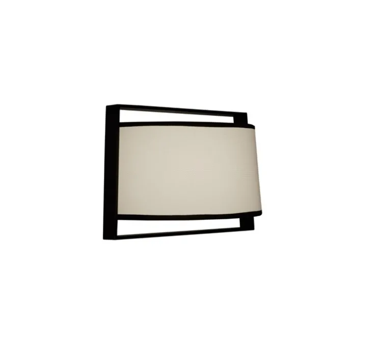 Applique murale, Macao, 551.44, noir texturé, tissu blanc, L35cm, H23cm - Tooy