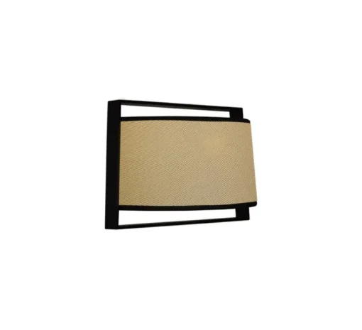 Applique murale, Macao, 551.44, noir texturé, tissu beige et maille noire, L35cm, H23cm - Tooy