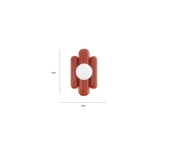 Applique murale, Madeleine, terracotta, globe opaline, L16cm, H30cm - Cosin