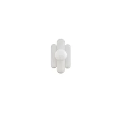 Applique murale, Madeleine, crème, globe opalin, L16cm, H30cm - Cosin