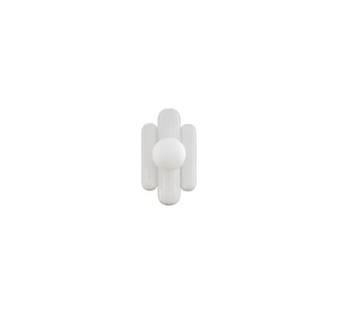 Applique murale, Madeleine, crème, globe opalin, L16cm, H30cm - Cosin