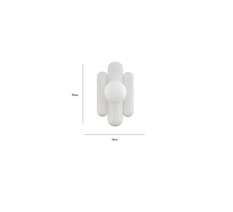 Applique murale, Madeleine, crème, globe opalin, L16cm, H30cm - Cosin