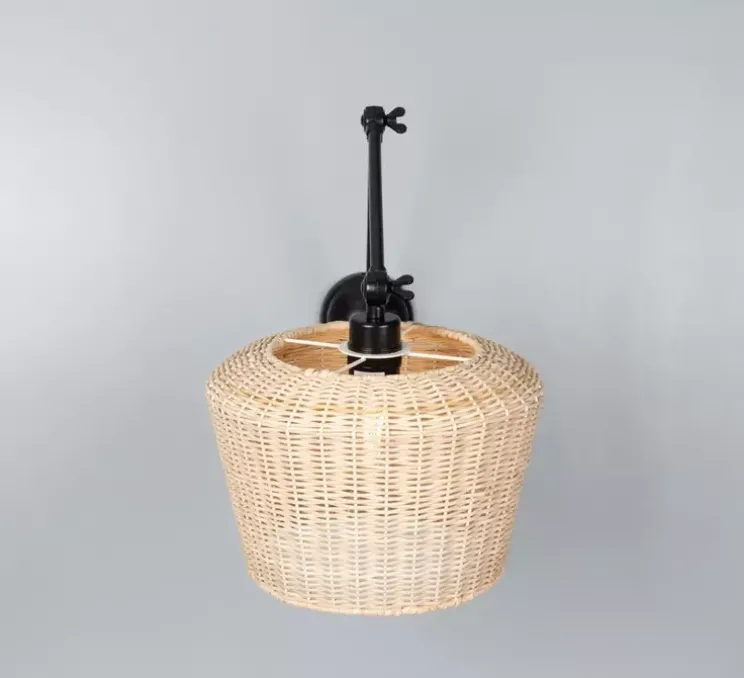 Applique murale, Manila Large, noir mat, L30cm, H65cm - Mullan Lighting