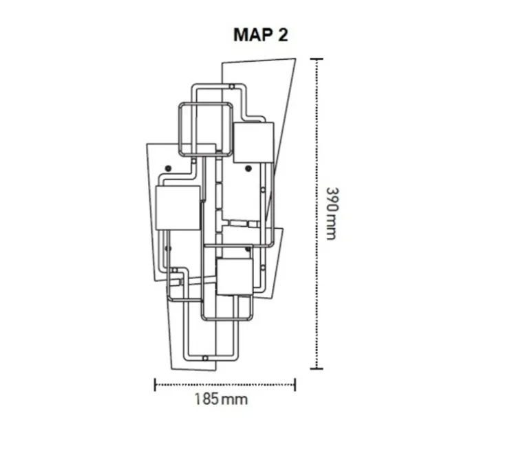 Applique murale, MAP 2, noir et laiton, L18,5cm, H39cm - DCW éditions Paris