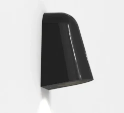 Applique murale, Mast Light Coastal, vernis noir brillant, IP44, Ø8,9cm, H13,7cm - Astro
