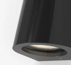 Applique murale, Mast Light Coastal, vernis noir brillant, IP44, Ø8,9cm, H13,7cm - Astro