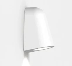 Applique murale, Mast Light Coastal, vernis blanc brillant, IP44, Ø8,9cm, H13,7cm - Astro