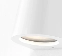 Applique murale, Mast Light Coastal, vernis blanc brillant, IP44, Ø8,9cm, H13,7cm - Astro