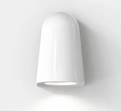 Applique murale, Mast Light Coastal, vernis blanc brillant, IP44, Ø8,9cm, H13,7cm - Astro