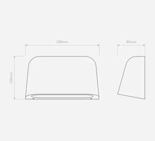 Applique murale, Mast Twin, noir texturé, IP44, L23cm, H13,3cm - Astro