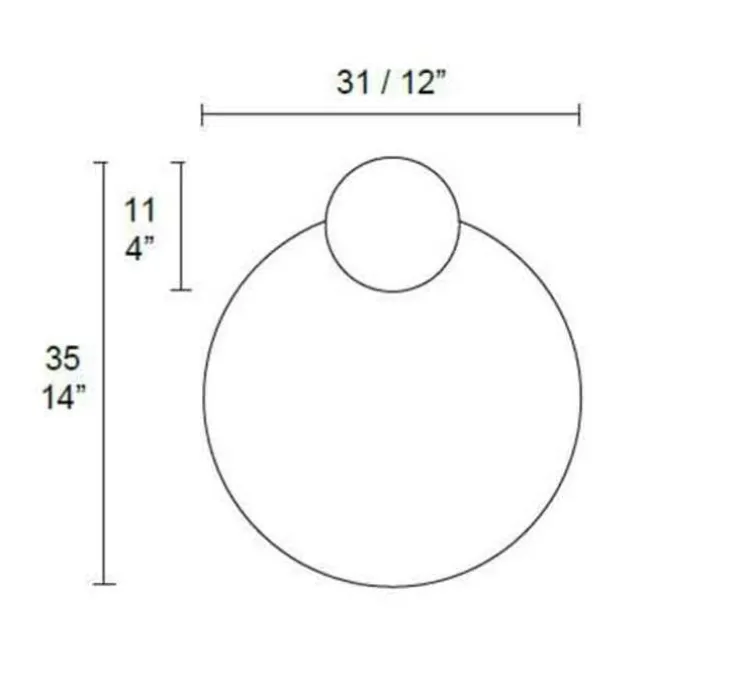 Applique murale, Mata, Pêche, marbre emperador , LED, 3000K, 808 lm, Ø35cm, H31cm - MM Lampadari