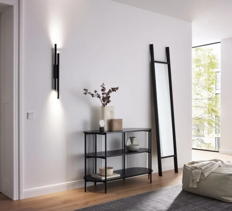 Applique murale, Match 4.0, noir, LED, dim, 2700K, 1540 lm, L5,4cm, H72cm - Wever&Ducré