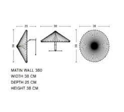 Applique murale, Matin 380, lavande, LED, dim, 2800K, 150 lm, Ø38cm, H25cm - HAY