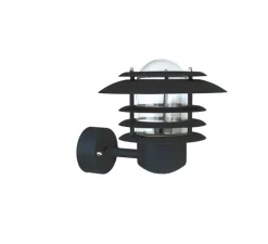 Applique murale, Max, noir texturé, IP23, Ø23,9cm, H23,5cm - Belid