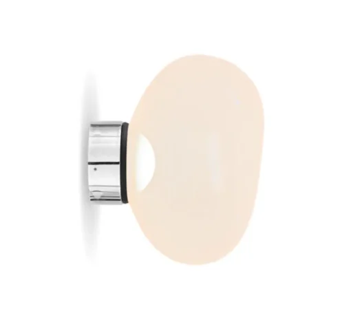 Applique murale, Melt Mini, opal, argent, LED, dim, 3000K, 800 lm, Ø25cm, H28cm - Tom Dixon