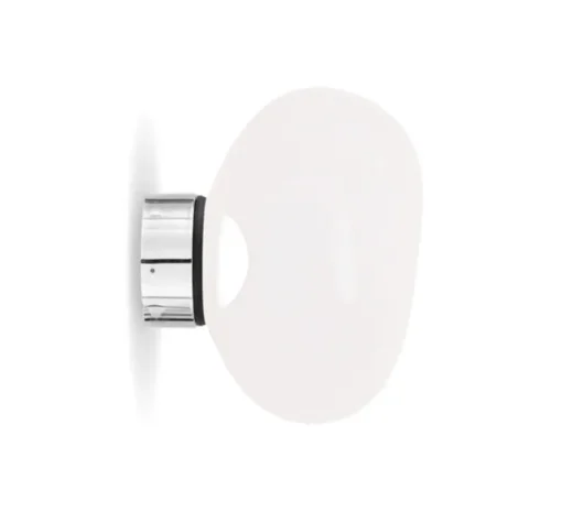 Applique murale, Melt Mini, opal, argent, LED, dim, 3000K, 800 lm, Ø25cm, H28cm - Tom Dixon