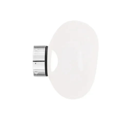 Applique murale, Melt Mini, opal, argent, LED, dim, 3000K, 800 lm, Ø25cm, H28cm - Tom Dixon