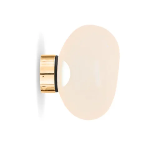 Applique murale, Melt Mini, opal, doré, LED, dim, 3000K, 800 lm, Ø25cm, H28cm - Tom Dixon