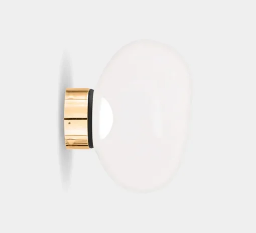 Applique murale, Melt Mini, opal, doré, LED, dim, 3000K, 800 lm, Ø25cm, H28cm - Tom Dixon
