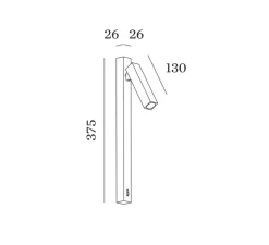 Applique murale, Mick Snooze 1.0, noir et or, LED, 2700K, 190lm, L15,6cm, H37,5cm - Wever & Ducré