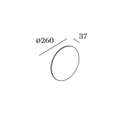 Applique murale, Miles 3.0, bronze, LED, Ø26cm, H3,7cm - Wever&Ducré