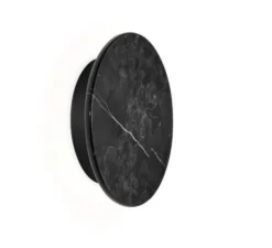 Applique murale, MILES 2.0 round, noir marbré, LED, 3000K, 430lm, Ø19cm, P3,7cm - Wever&Ducré