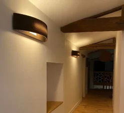 Applique murale, Miluna, marron, L61cm, H14,5cm - Az'Art