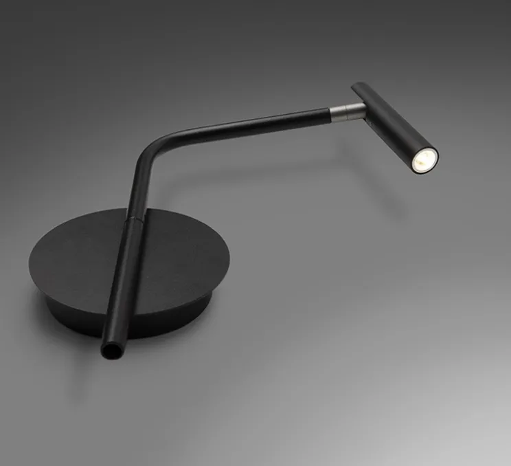 Applique murale, MiniSpot, noir, LED, 3000K, 260 lm, L4cm, H26cm - Alma light