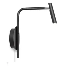 Applique murale, MiniSpot, noir, LED, 3000K, 260 lm, L4cm, H26cm - Alma light