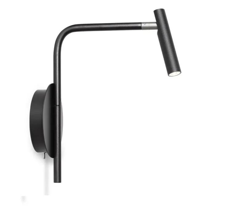 Applique murale, MiniSpot, noir, LED, 3000K, 260 lm, L4cm, H26cm - Alma light