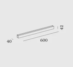 Applique murale, Mirbi long 2.0, blanc, IP44, LED, dim, 3000K, 800 lm, L60cm, H4,2cm - Wever&Ducré