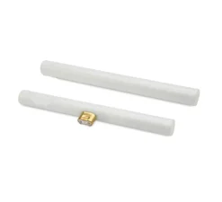 Applique murale, miroir, tubulaire opale, noir, LED, Ø7cm, H30cm - NEDGIS