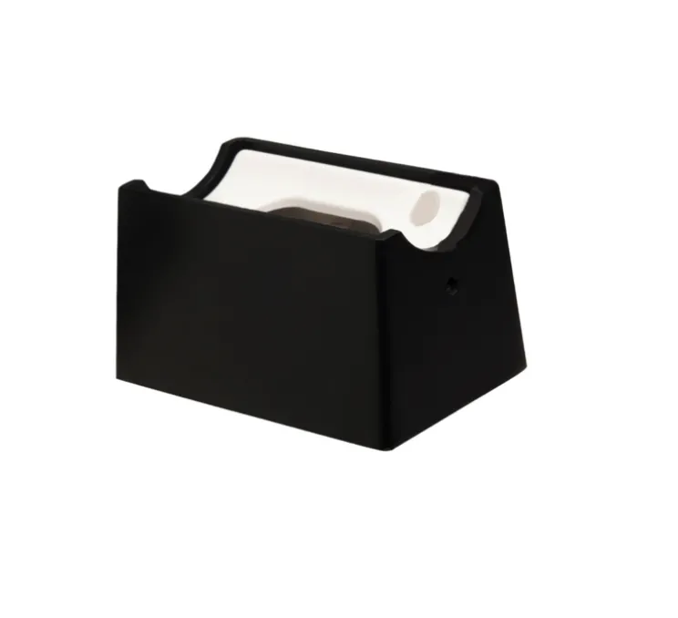 Applique murale, miroir, tubulaire opale, noir, LED, Ø7cm, H30cm - NEDGIS