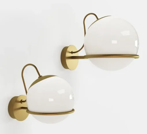 Applique murale, Model 237/1, champagne, L14cm, H20,3cm, sans cable ni interrupteur - Astep