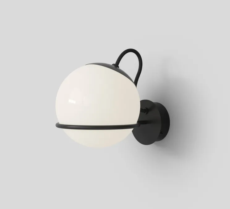 Applique murale, Model 237/1, noir, L14cm, H20,3cm - Astep