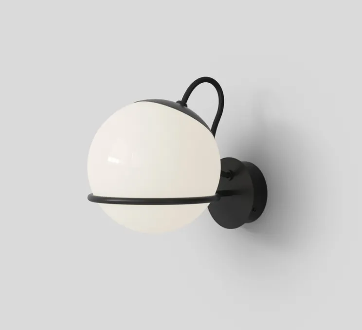 Applique murale, Model 238/1 sans interrupteur, noir, L20cm, H30cm - Astep