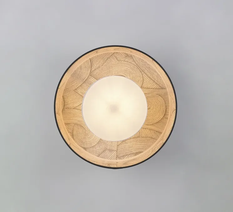 Applique murale, Mokuzaï, noir, Ø38cm, H23cm - Market Set