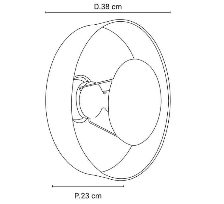 Applique murale, Mokuzaï, noir, Ø38cm, H23cm - Market Set