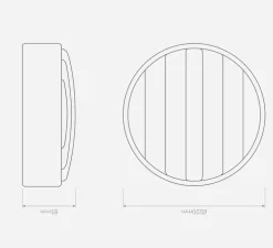 Applique murale, Montréal 220, noir mat, IP44, L22cm, H22cm - Astro