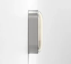 Applique murale, Montréal oval, acier inoxydable brossé, IP44, L12,5cm, H27,5cm - Astro