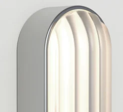 Applique murale, Montréal oval, acier inoxydable brossé, IP44, L12,5cm, H27,5cm - Astro