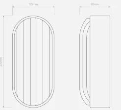 Applique murale, Montréal oval, acier inoxydable brossé, IP44, L12,5cm, H27,5cm - Astro