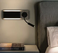 Applique murale, MOOD, noir, L13cm, H37cm - Faro